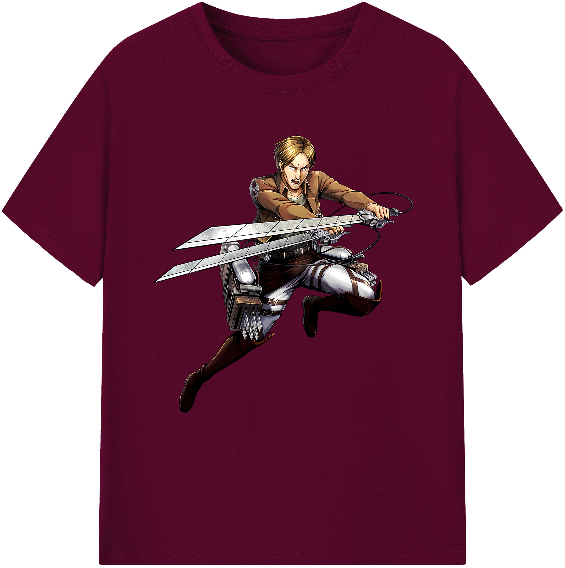 （画像用） 進撃の巨人 Attack on Titan レディースカジュアルプリントTシャツ（綿100％）